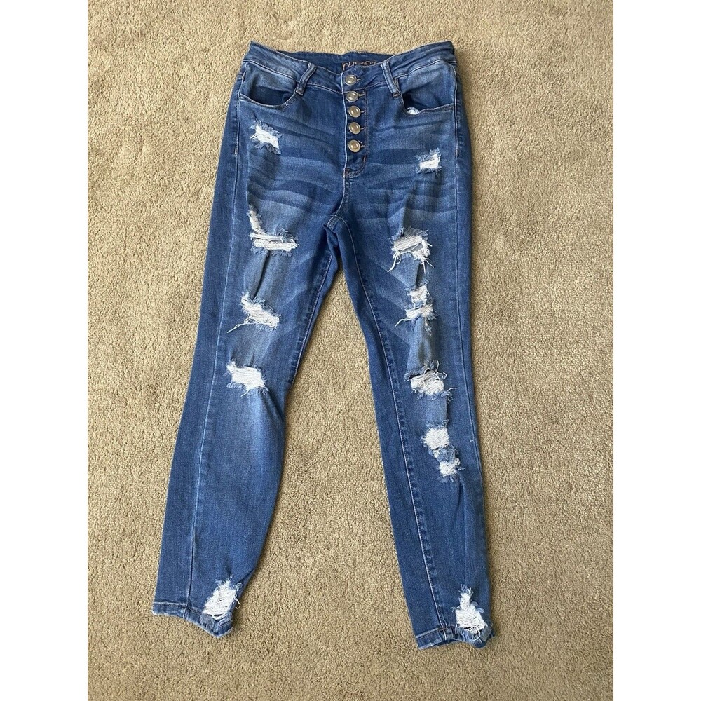 Rue21 High Rise Distressed Skinny Jeans Jegging Streetwear Size 8